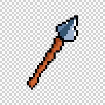 Pixel art spear weapon graphic design vector Stockillustratie