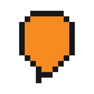 Pixel art speech bubble communicating a message Illustration