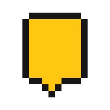 Pixel art speech bubble communicating a message Stock Illustration