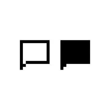 Pixel Art Speech Bubble. Vector icon. Illustration