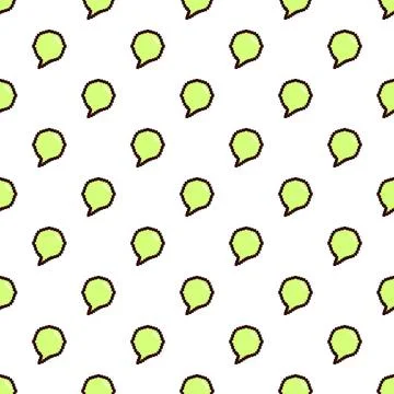 Pixel art speech bubbles creating seamless retro pattern Stock Illustration