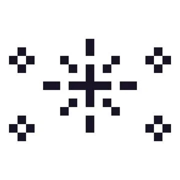 Pixel art star. 8 bit sparkles. Firework icon in retro 90s style. Vintage party Illustrazione stock