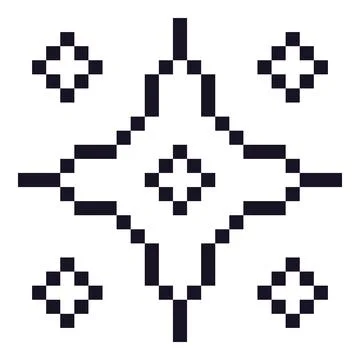 Pixel art star. 8 bit sparkles. Firework icon in retro 90s style. Twinkle y2k Stock Illustration