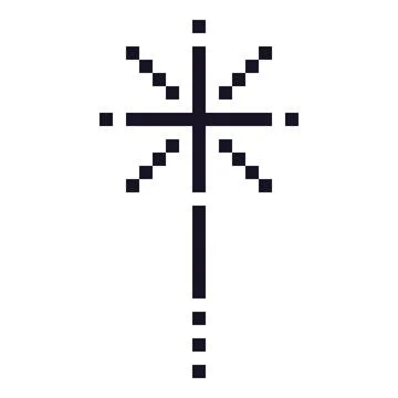 Pixel art star. 8 bit sparkles. Firework icon in retro 90s style. Twinkle y2k Illustrazione stock