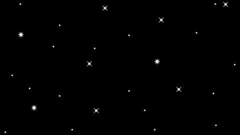 Pixel art starry sky background. Black night background with shiny stars. Outer Stock Illustration