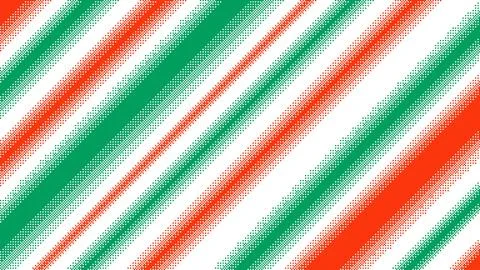 Pixel art striped diagonal pattern. Red and green stripes on white background Stock Illustration