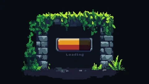 Pixel Art Style Loading Screen Animation | Stock Video | Pond5