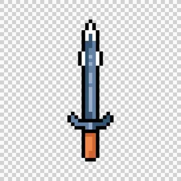 Pixel art sword weapon graphic design illustration Stock Illustration