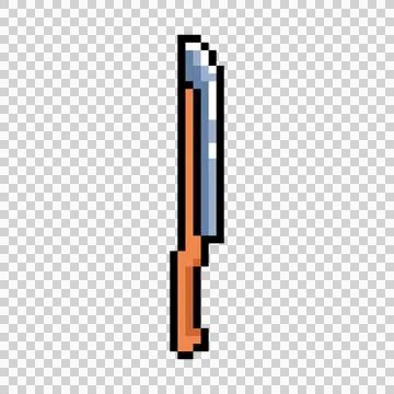 Pixel art sword weapon graphic design icon Stock Illustration