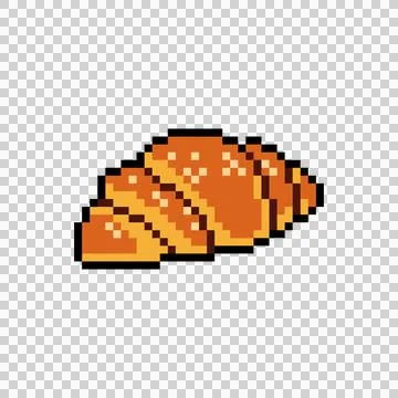 Pixel art toast bread drawing style vector Stock Illustration
