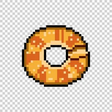 Pixel art toast bread drawing style concept Stock Illustration