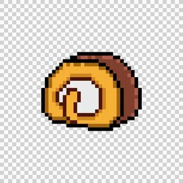 Pixel art toast bread drawing style graphic Stock Illustration
