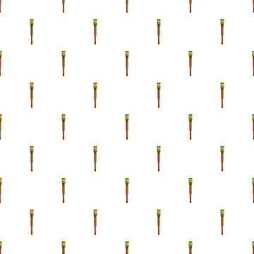 Pixel art torch repeating seamless pattern background Stock Illustration