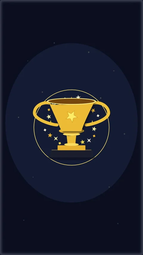 Pixel art trophy animation glowing gold cup retro video game looping Vídeo Stock 346650982