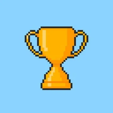Pixel art Trophy game asset design 스톡 일러스트