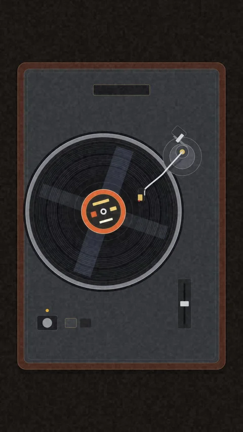 Pixel art turntable loop animation playing vinyl record player music audio Vidéo 346740054
