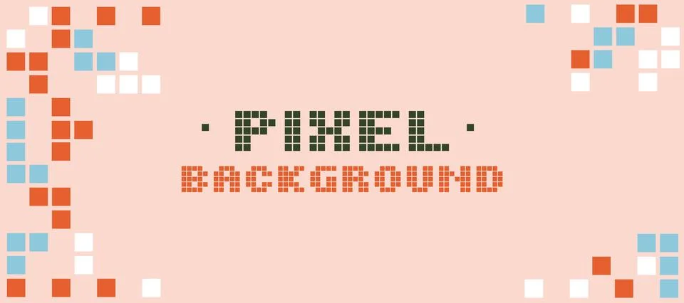 Pixel art vector background with copy space for text. Stock Illustration