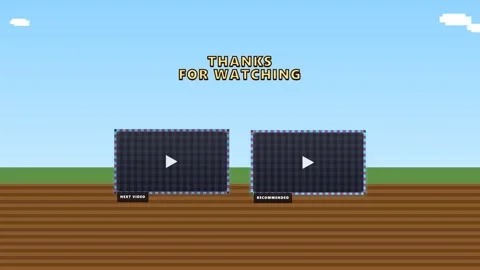Pixel Art Video End Screen Thank You Next Video Recommended Options Stockbeeldmateriaal 332695267