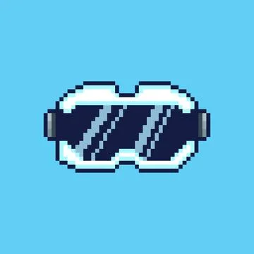 Pixel art virtual reality game asset design Illustrazione stock