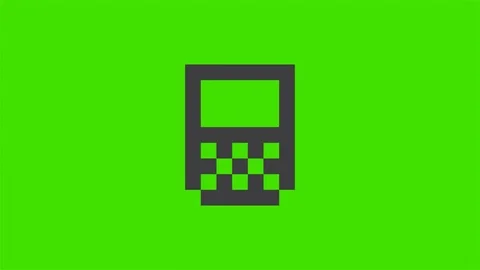 Pixel art web icons motion graphic HD animation on green background Stock Footage 72138204