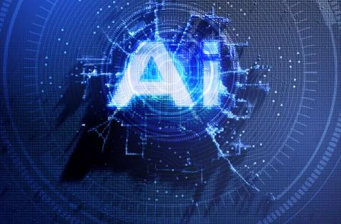 Pixel Artificial Intelligence 스톡 일러스트