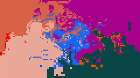 Pixel background. Colourful abstract fluid animation background. Stock Footage 316946575