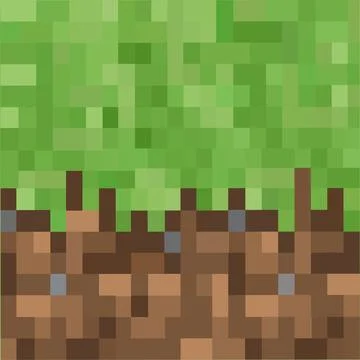 Pixel background. The concept of games background. Minecraft concept. Vector Stock Illustration