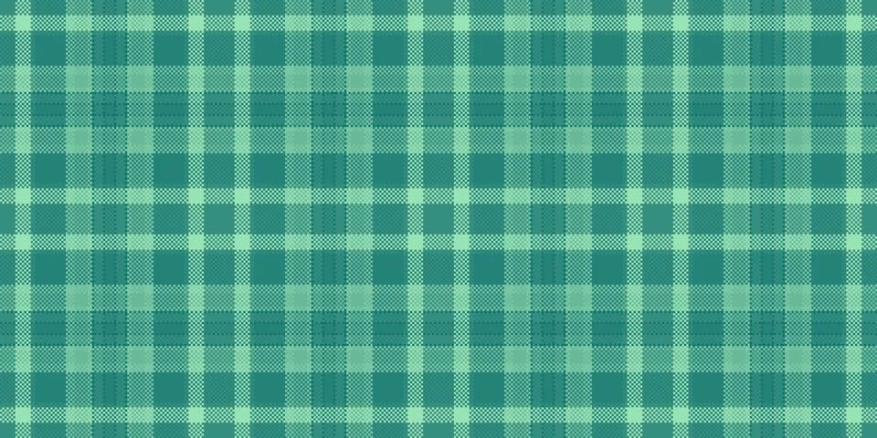 Pixel background fabric check, weave textile plaid pattern. Guy tartan vect.. Illustrazione stock