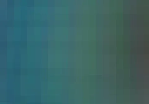 Pixel background layout exhibits a cool blue and green matrix made of digit.. Stockfoto's