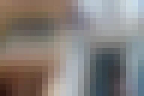 Pixel background pattern - abstract graphics grid blur texture. Stock Photos