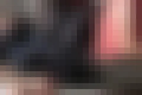 Pixel background pattern - abstract graphics grid blur texture. Stock Photos