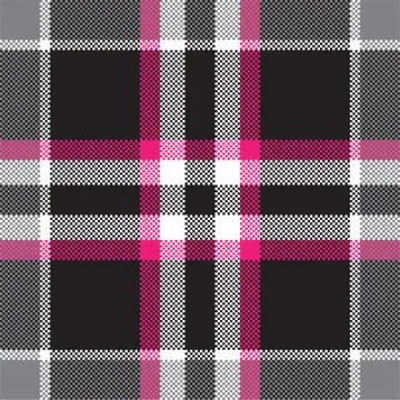 Pixel background vector design. Modern seamless pattern plaid. Square texture Stock Illustration