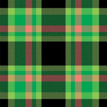 Pixel background vector design. Modern seamless pattern plaid. Square texture Stock Illustration
