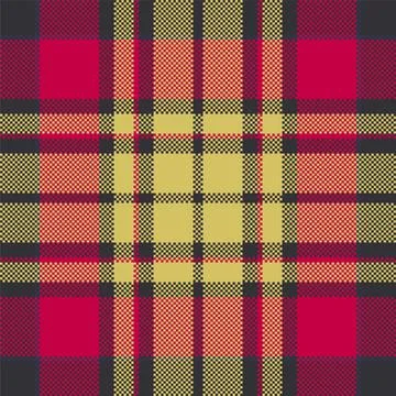 Pixel background vector design. Modern seamless pattern plaid. Square texture Stock Illustration