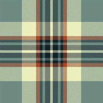 Pixel background vector design. Modern seamless pattern plaid. Square texture Stock Illustration