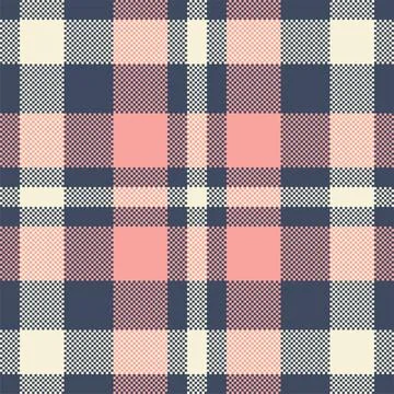 Pixel background vector design. Modern seamless pattern plaid. Square texture Stock Illustration