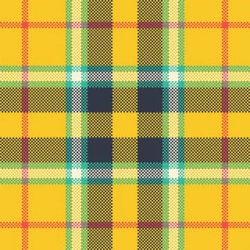 Pixel background vector design. Modern seamless pattern plaid. Square texture Illustrazione stock