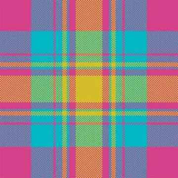Pixel background vector design. Modern seamless pattern plaid. Square texture Stock Illustration