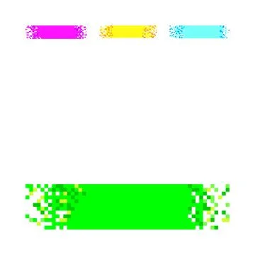 Pixel banner glitching digital data graphic background Illustration
