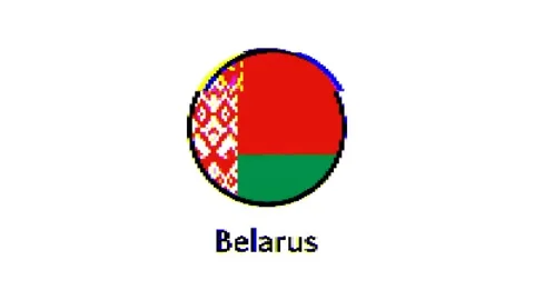 Pixel Belarus flag with glitch effect on white background Stock Footage 246580422