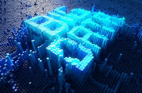 Pixel Big Data Concept 스톡 일러스트