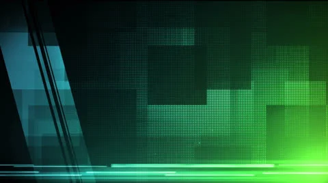 Pixel Block Blue Green Stock Footage 26059928