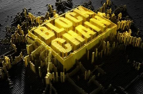 Pixel Block Chain Stock Illustration