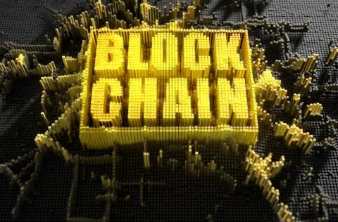 Pixel Block Chain 스톡 일러스트