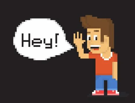 Pixel boy Stock Illustration