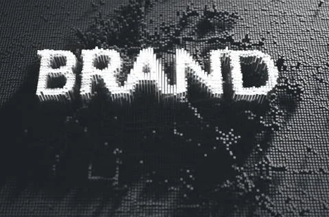 Pixel Brand Concept Stock Illustration