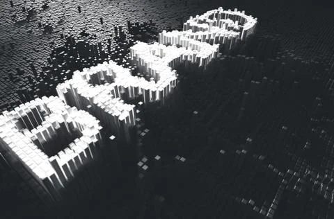 Pixel Brand Concept Stock Illustration