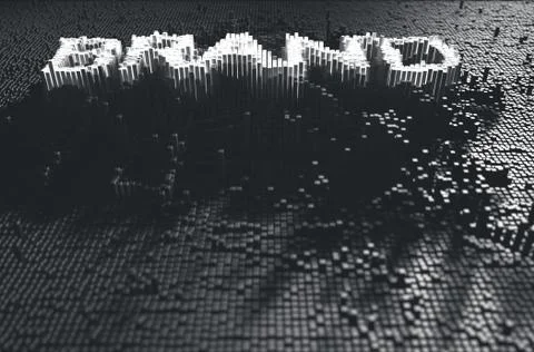 Pixel Brand Concept Stock Illustration