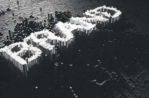 Pixel Brand Concept Illustrazione stock