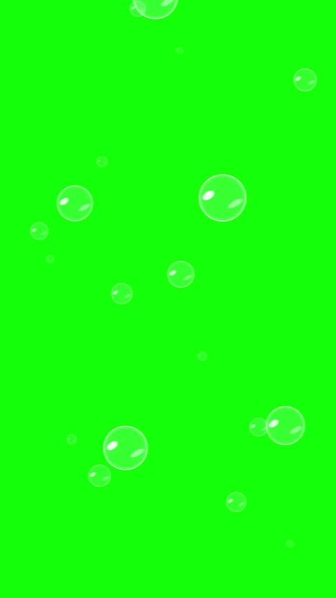 Pixel bubble rising animation loop green screen background element Vídeo Stock 346649893